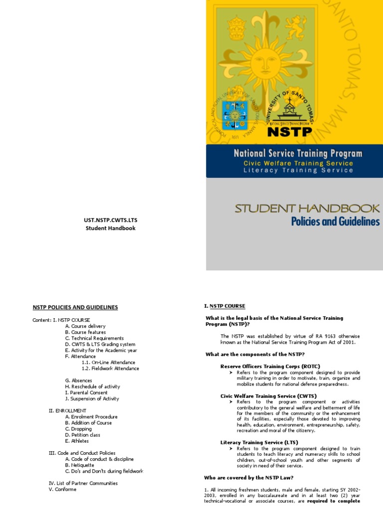 Ust Nstp Cwts and Lts Handbook Safari (Web Browser) Reserve