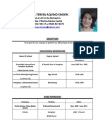 TERESA (Resume)