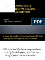 KARMARKAR’s Projective Scaling Method_report
