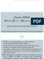 Oracle HRMS H R M S: (Uman Esource Anagement Ystem)