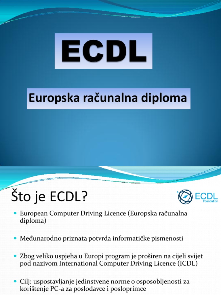 ECDL | PDF