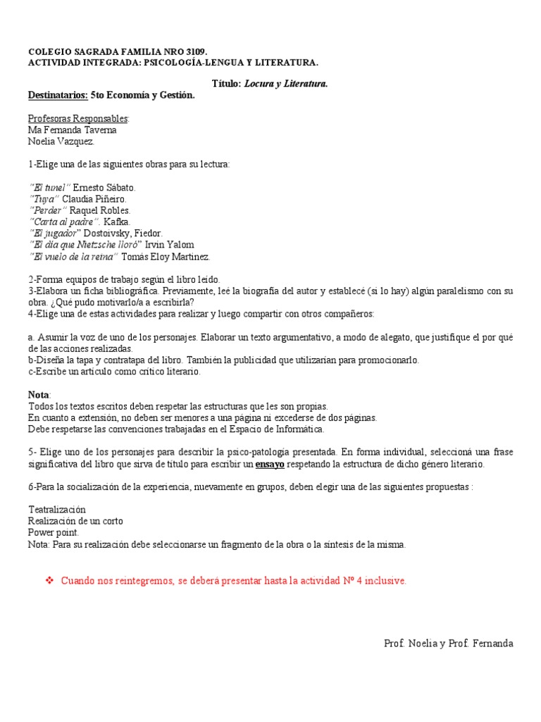 Quintos LENGUAYLITURA PDF Ensayos