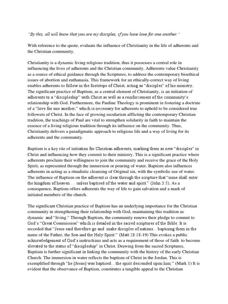 Why is baptism important essay image