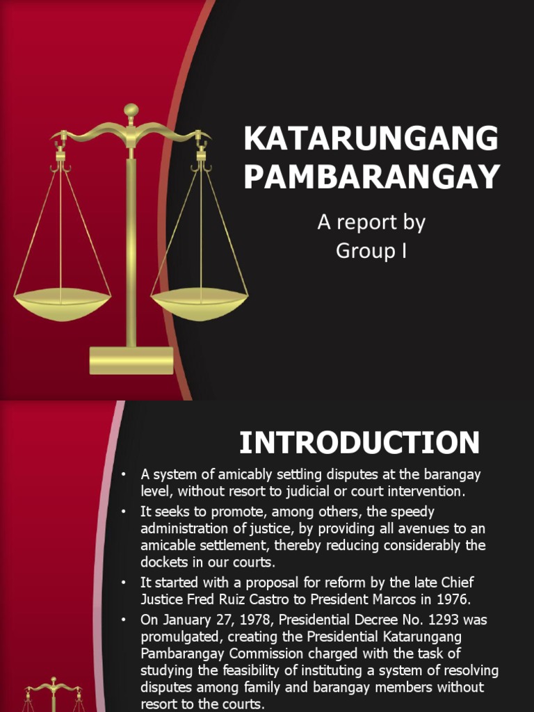 thesis about katarungang pambarangay