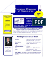 August 2014 Romulus Chamber of Commerce E-Savings Newsletter