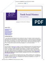 August 2014 Parish Social Ministry Newsletter