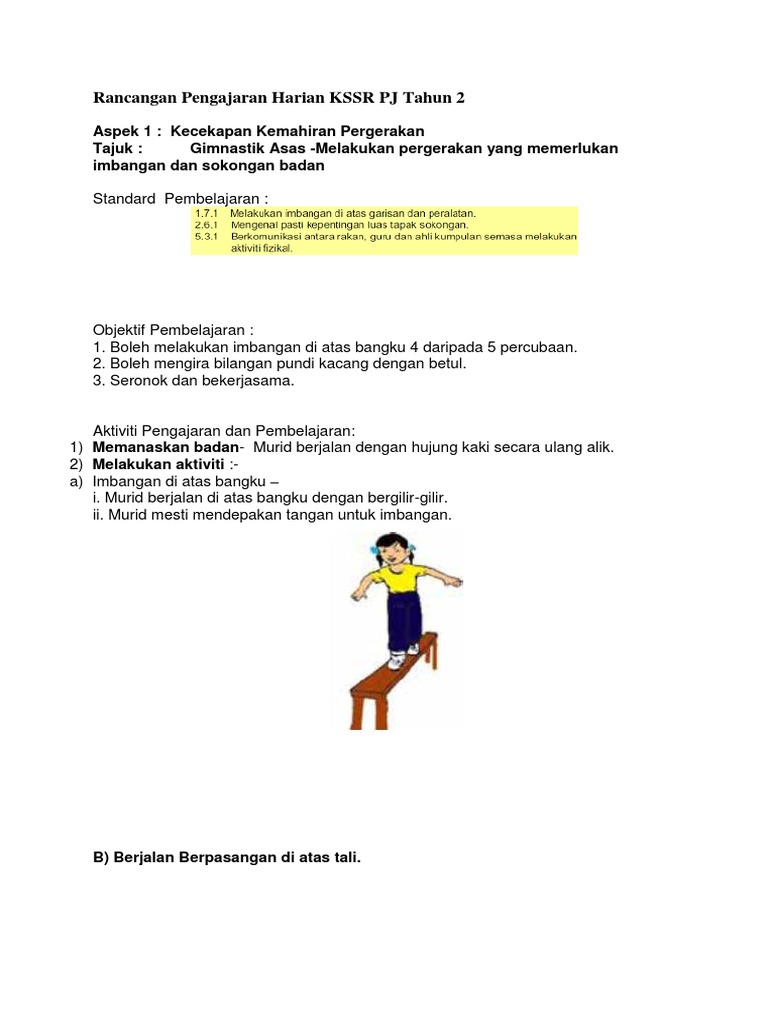 Rancangan Pengajaran Harian Kssr Pj Tahun 2 Pdf