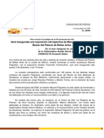 Será Inaugurada Una Exposición Retrospectiva de Manuel Felguérez en El Museo Del Palacio de Bellas Artes