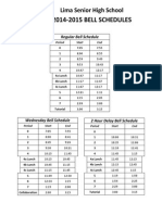 2014-15 LSH Bell Schedule