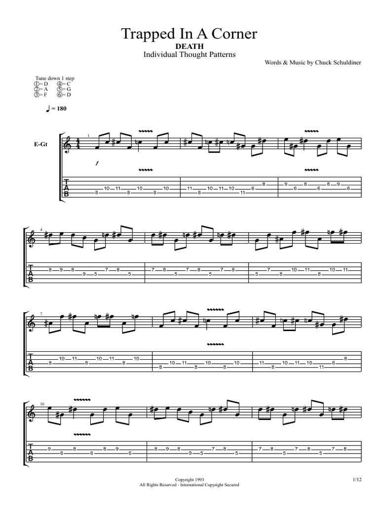 Trapped In A Corner - Death Lyrics | PDF