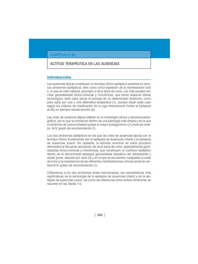 Crisis de Ausencia PDF Epilepsia Trastornos que causan convulsiones