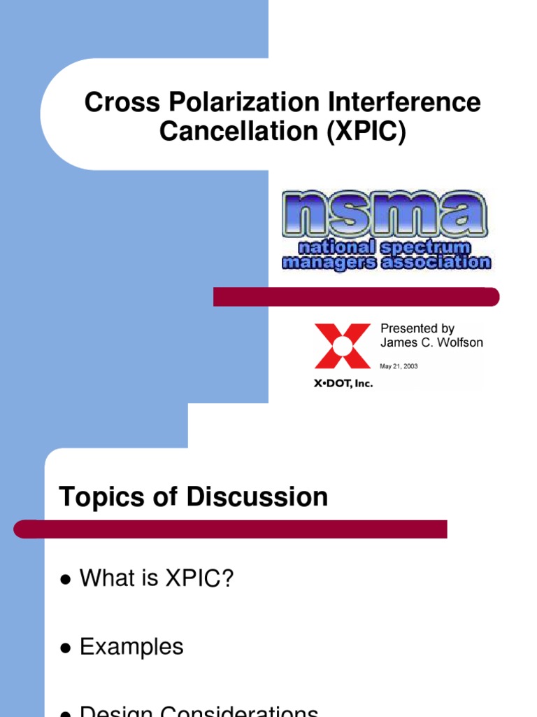 XPic | PDF | Antenna (Radio) | Microwave