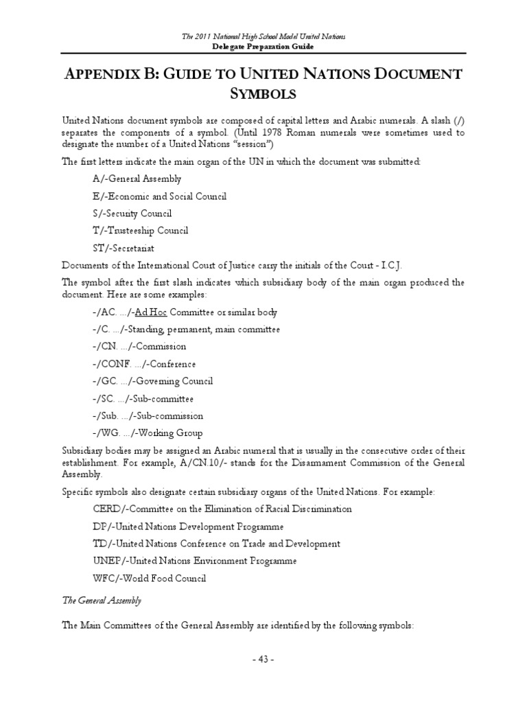 UN Document Symbols Explained | PDF | United Nations General Assembly ...