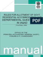 Departmental Guest Houses in Ia&Ad: Manual
