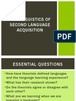 The Linguistics of Second Language Acquisition