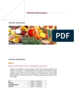 Nutrient Information