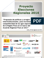 Propuesta para El Incremento de La Competitividad Agroexportadora de La Región Piura en El Marco Del Acuerdo Regional Piura Al 2021