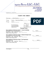 US Meadows Fee Sheet