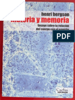 Bergson - Materia y Memoria