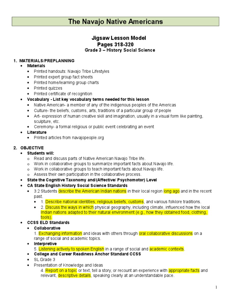 jigsaw lesson plan Learning Lesson Plan Free 30day Trial Scribd