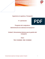 Unidad 2. Herramientas Basicas para La Gestion Del Transporte