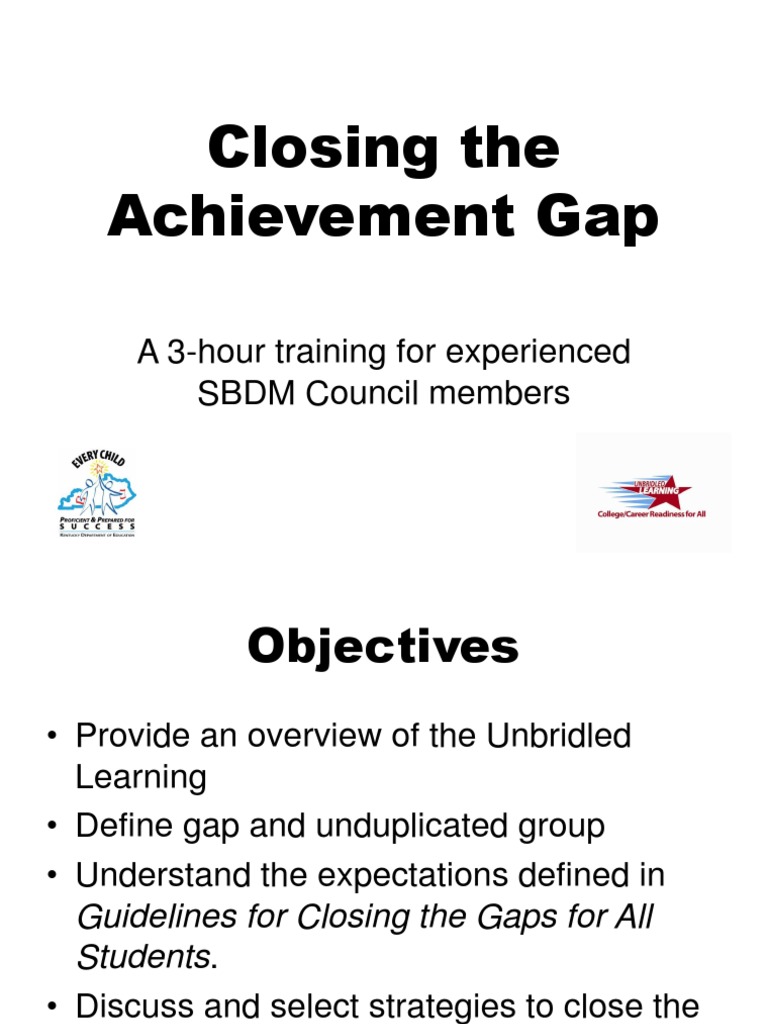 Closing the Achievement Gap Training | PDF | Education Reform | Teachers