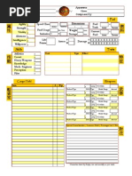 Serenity RPG Ship Sheet (Color) - Editable