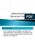 Administración de Recursos Humanos