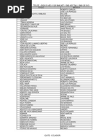 Listado de Canciones