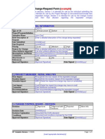 CDC UP Change Request Form Example