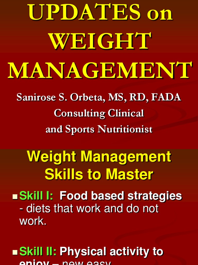 Effective Weight Management Strategies Pdf Dieting Body Mass Index