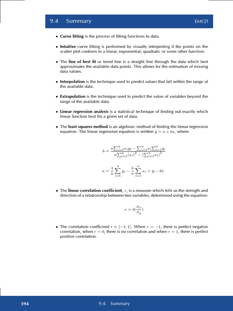 Curve Fitting and Regression Analysis | PDF | Science & Mathematics ...