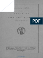 Analele Academiei Române. Memoriile Secţiunii Istorice. Seria 3. Tomul 15 (1934)