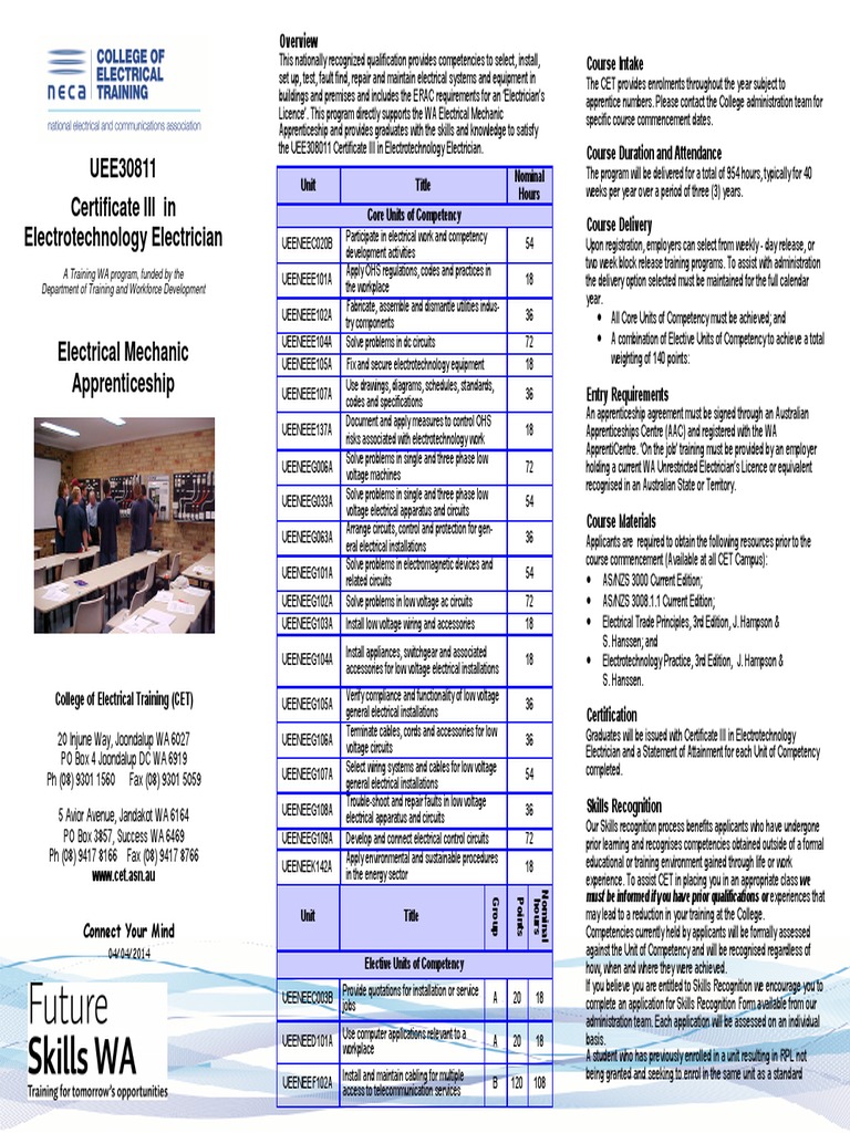 Electrical Apprenticeship Overview | PDF | Electrical Wiring | Electrician