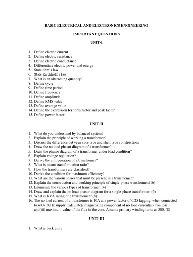 Digital Electronics Question Bank PDF Transformer