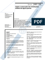 NBR 07198 - 1993 - Projeto e Execução de in Stalações Prediais de Água Quente