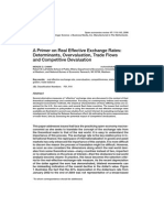 A Primer on Real Effective Exchange Rates, Determinants, Overvaluation, Trade Flows, And Competitive Devaluation