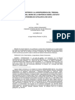 JORDÀ FERNANDEZ, Antoni. Els Drets Històrics I La Jurisprudència Del Tribunal Constitucional Abans de La Sentència Sobre L'estatut D'autonomia de Catalunya (1981-2010)