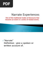 Narrate Experiences