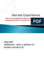 Narrate Experiences