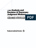 The Analysis & Decision of Summary Judgment Motions