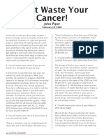 2006 Issue 2 - Don't Waste Your Cancer! - Counsel of Chalcedon