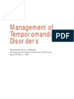 Management of Temporomandibular Disorders