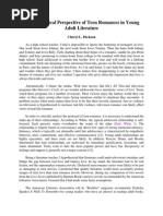 Download A Psychological Perspective of Teen Romances in Young Adult Literature by Jules Iulia SN236251333 doc pdf