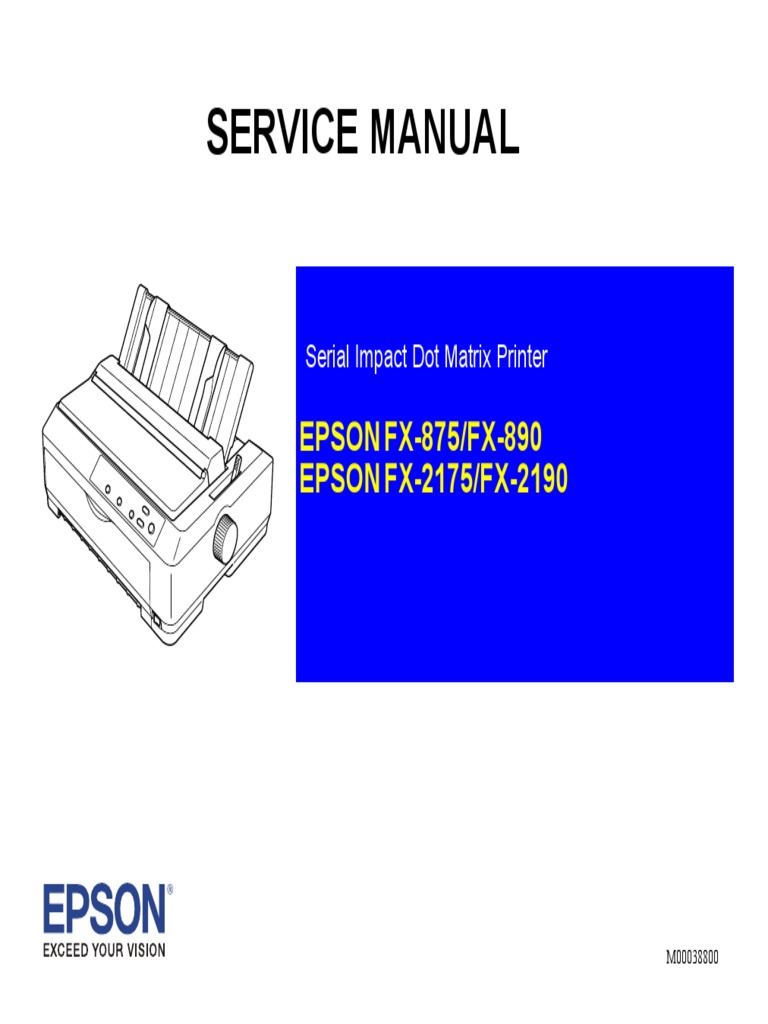 Service Manual: EPSON FX-875/FX-890 EPSON FX-2175/FX-2190 | Download ...