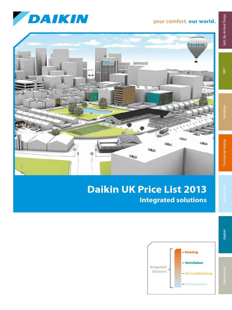 Daikin AC Price List 2013 Air Conditioning Hvac