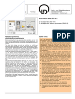 Instruction Sheet 554 811: Radiation Protection, Administrative Requirements Safety Notes