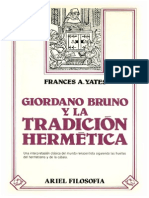 Yates-Giordano Bruno y La Tradicion Hermetica