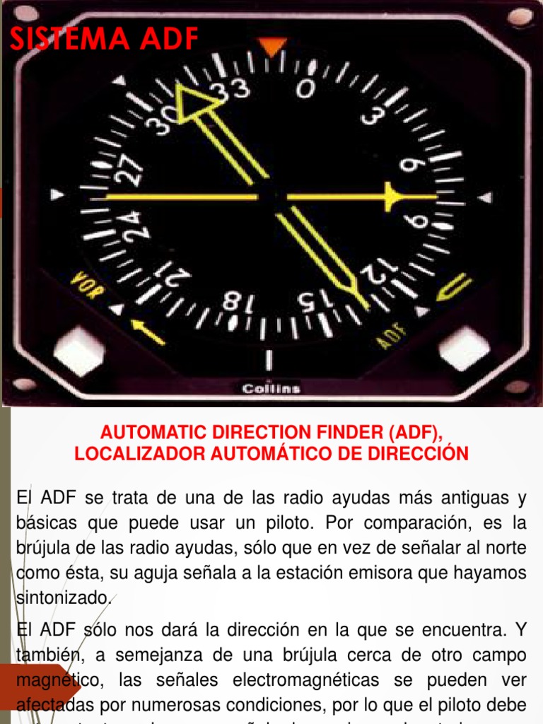 Sistema ADF en Aviación: Funciones y Uso | PDF | Inalámbrico ...