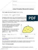 The Complex Inversion Formula. Bromwich Contour.